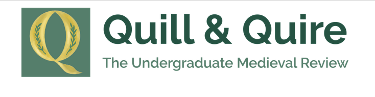 Logo of Quill & Quire featuring a golden quill inside a laurel wreath next to the text "Quill & Quire" above the subtitle "The Undergraduate Medieval Review."